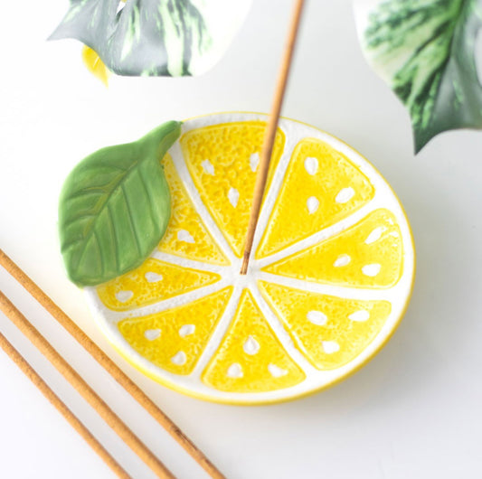 Lemon Incense Stick Holder Home Fragrance Ornament Summer Fruit Decor Gifts