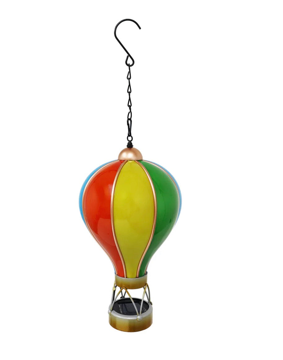 Solar Hot Air Balloon Lantern – Flickering Flame Effect LED Garden Light – Hanging Outdoor Decor – 6 Designs, 2 Sizes