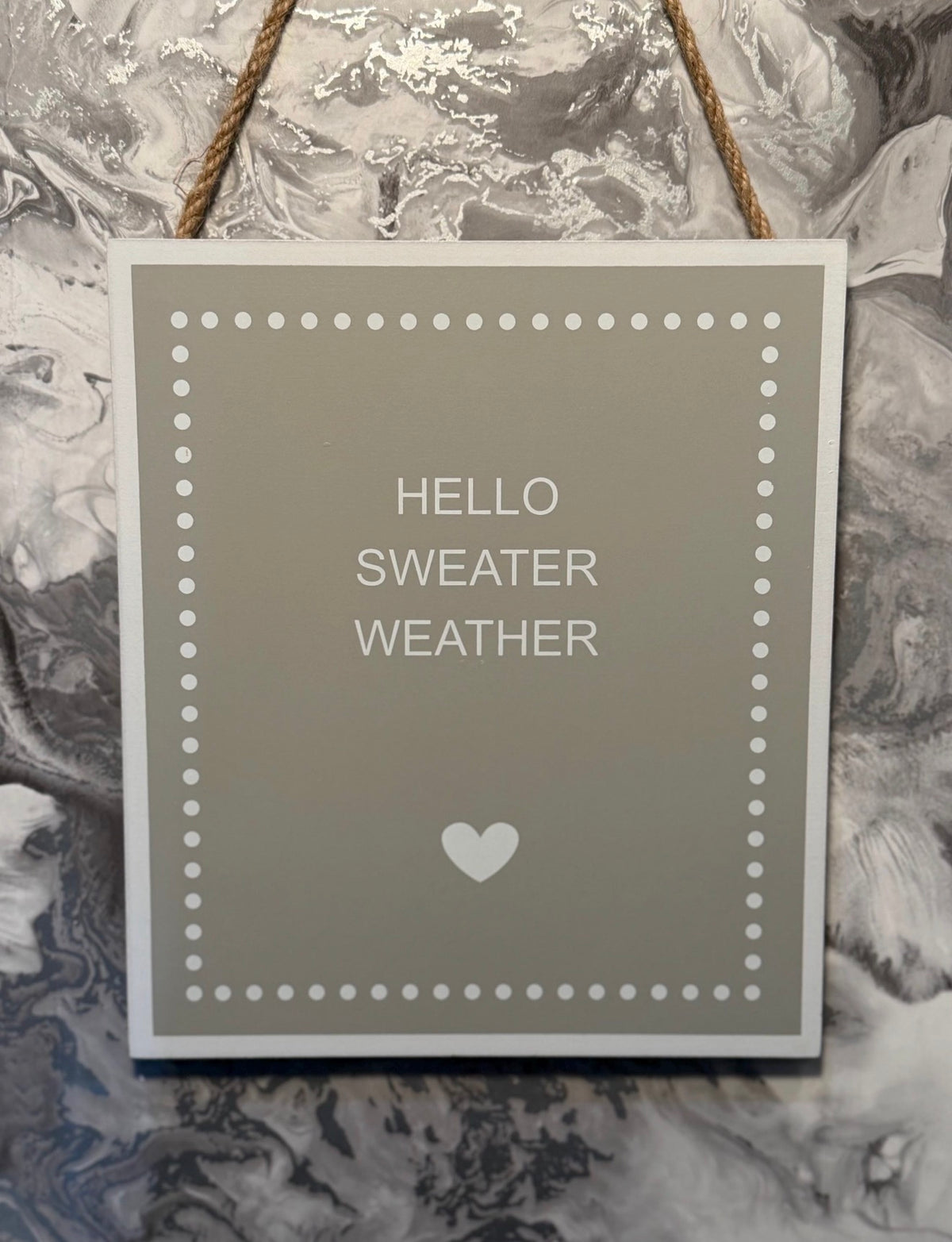 Autumn Hanging Plaque, Sweater Weather Sign, Snuggle Season Decor, Autumn Leaves & Pumpkins, Cosy Fall Home Decoration