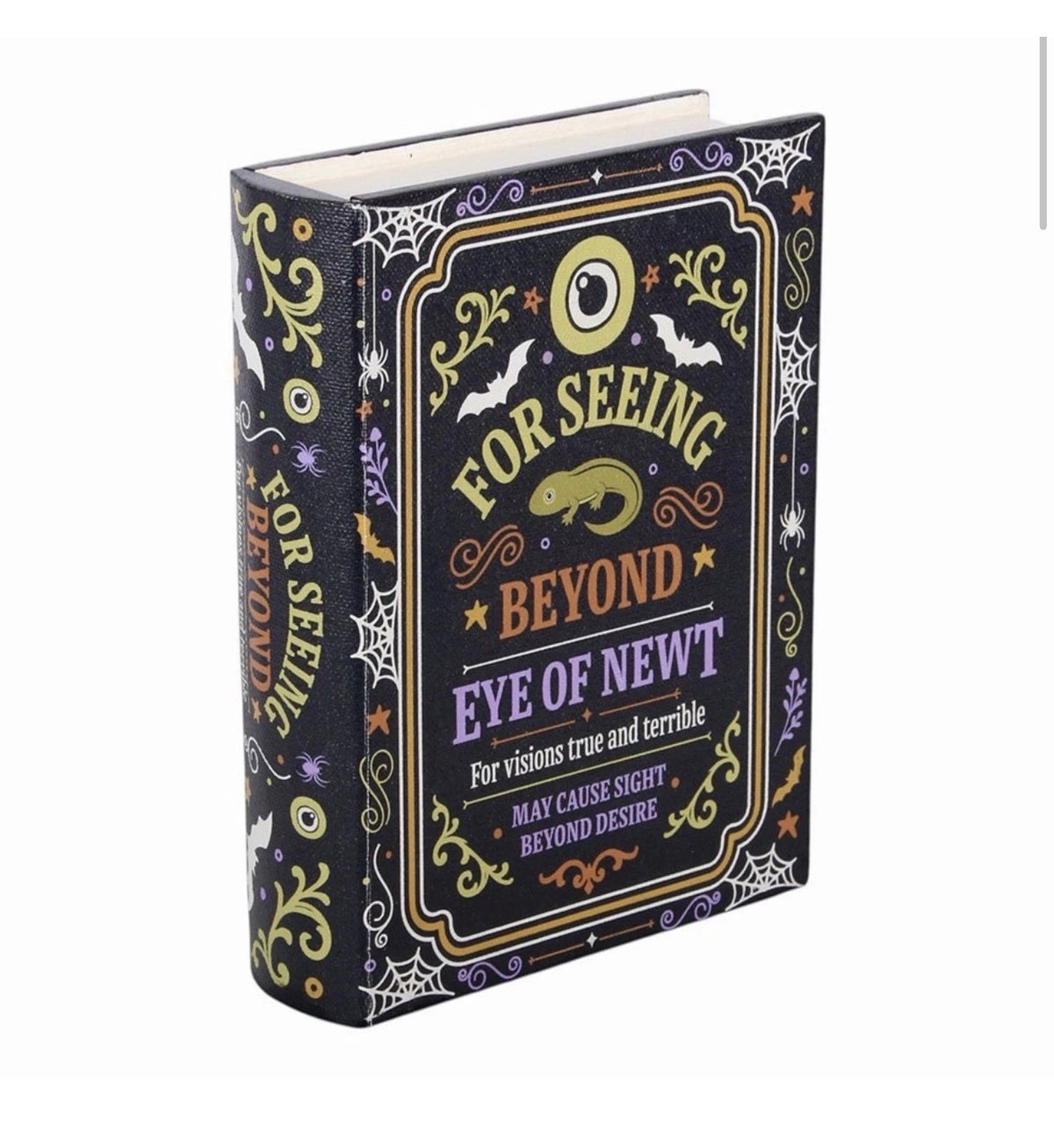 Halloween Eye of Newt Spell Book Storage Box