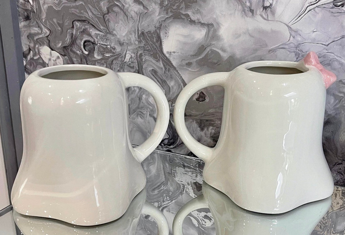 Halloween Ghost Couple Mugs – Mr & Mrs Boo Set
