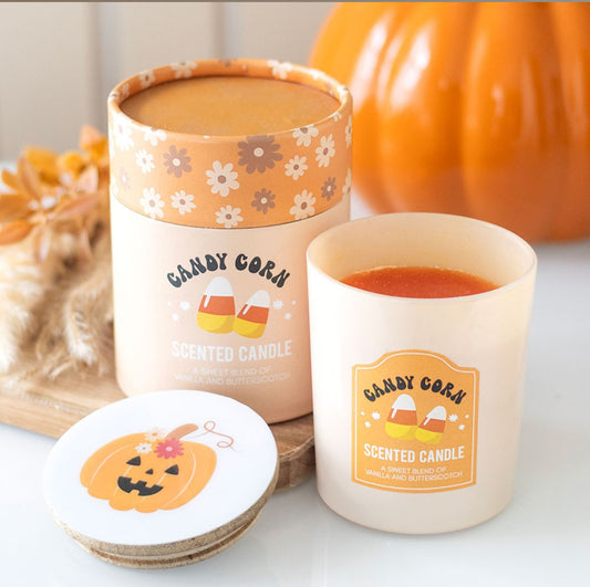 Candy Corn Scented Candle Home Fragrance Autumn Halloween Ornament Pumpkin Gifts