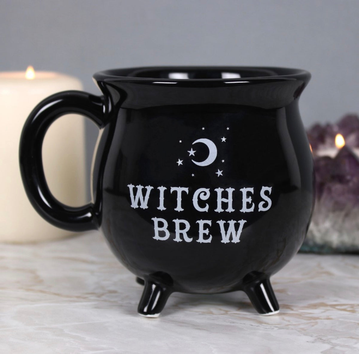 Witches Brew Black Cauldron Mug – Gothic Halloween Cup
