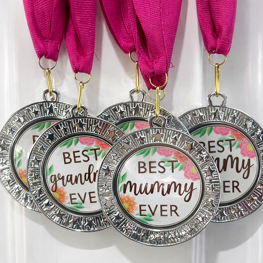Mothers Day Medal, Best Mummy Nanna Ever, 70mm Large Medal with Ribbon, Unique Mum Gift , Grandma Gift, Mothers Day Keepsake Novelty Gift