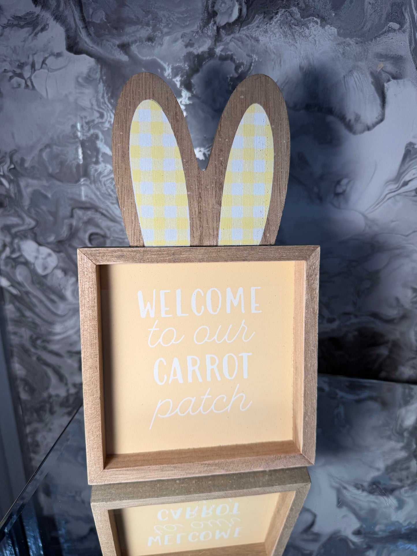Easter Bunny Wooden Shelf Sign, Spring Decor, Bunny Ears Plaque, Easter Home Decor, Pastel Nursery Decor, Easter Gift Idea