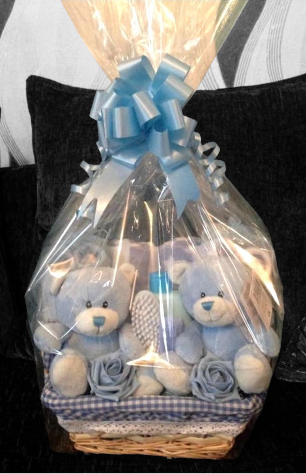 Teddy Bear Twin Celebration Baby Hamper Gift Set - Unisex, Pink & Blue available.