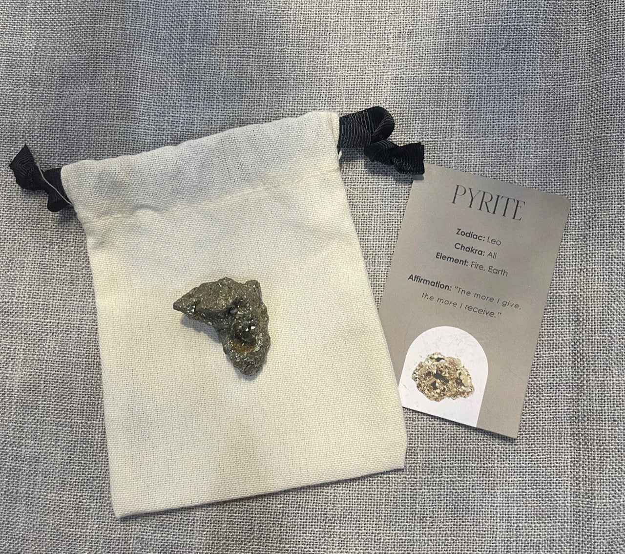 Pyrite Healing Natural Rough Crystal Complete with Personalised Storage Pouch