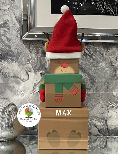 Personalised Christmas Character Stacking Gift Box Set